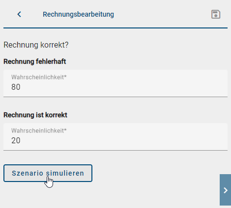 Der Screenshot zeigt den Button "Simulation ausführen".