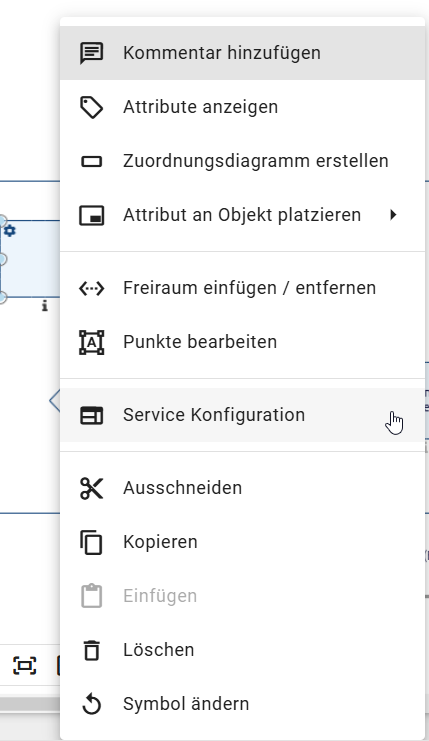 Der Screenshot zeigt die Schaltfläche "Service Konfigurator".