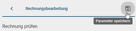 Hier wird der Button zum Speichern eines Parameters angezeigt.