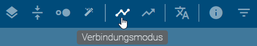 Dieser Screenshot zeigt die Schaltfläche "Verbindungsmodus" in der Menüleiste.