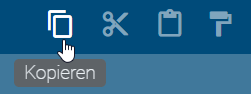 Hier wird die Schaltfläche "Kopieren" in der Menüleiste bei der Modellierung angezeigt.