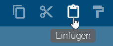 Hier wird die Schaltfläche "Einfügen" in der Menüleiste bei der Modellierung angezeigt.