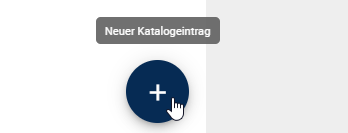 Hier ist der "Neuer Katalogeintrag" Button abgebildet.