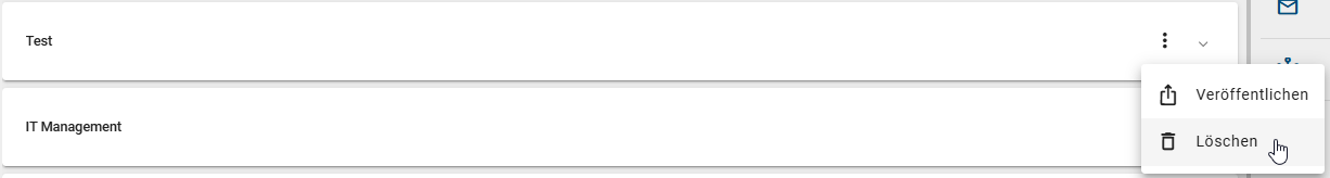Der Screenshot zeigt die Option einen vorhanden Kontext zu löschen.