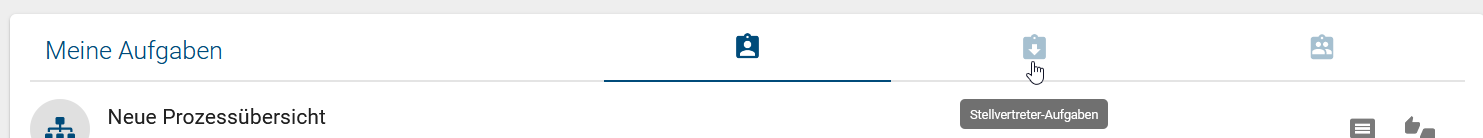 Hier wird der Reiter "Stellvertreteraufgaben" gezeigt.