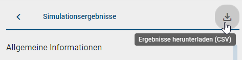 Hier wird der Button zum Herunterladen der Simulationsergebnisse als CSV-Datei dargestellt.