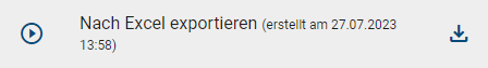 Hier ist der Download Button eines erstellen Excel export dargestellt.