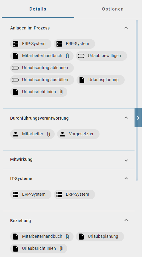 Der Screenshot zeigt die Eigenschaften des Diagramms in der Prozessausführung.