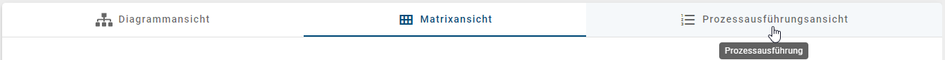 Hier wird die Schaltfläche "Prozessausführung" in der Menüleiste angezeigt.