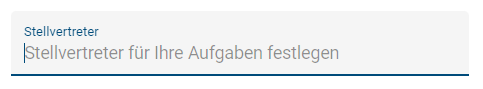 Hier wird das Eingabefeld für den Stellvertreter im Profil gezeigt.