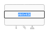 Der Screenshot zeigt den Beschriftungsbereich eines Aktivitäten-Symbols.