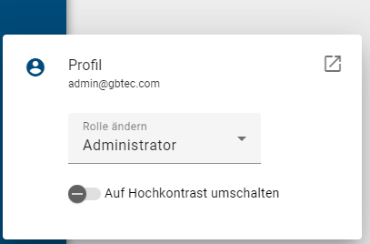 Der Screenshot zeigt das Kurzprofil.