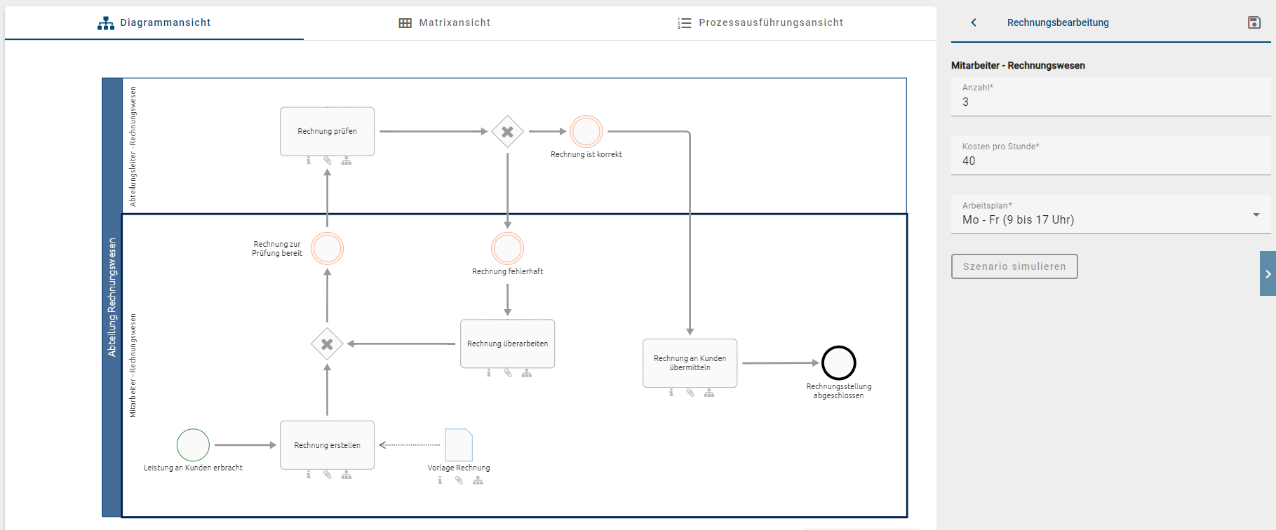 Der Screenshot zeigt das Formular für eine Ressource, um diese zu spezifizieren.