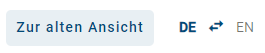 Der Screenshot zeigt den Wechsel der Inhalts- und Alternativsprache in der Kopfzeile.