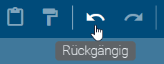 Dieser Screenshot zeigt das Symbol "Rückgängig" in der Menüleiste.