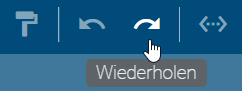 Dieser Screenshot zeigt das Symbol "Wiederholen" in der Menüleiste.