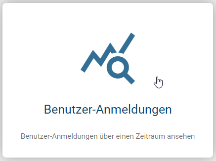 Hier wird die Kachel "Benutzer-Anmeldungen" in der Administration gezeigt.