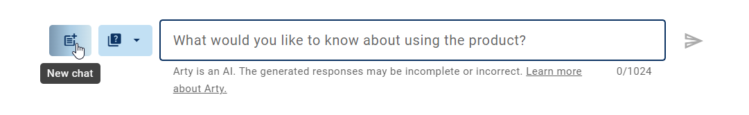 The screenshot shows the “New Chat” button for starting a new chat.