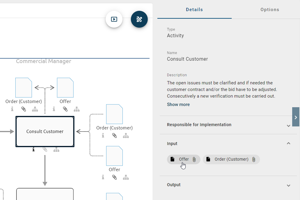 This screenshot shows the profile in the details of an activity.