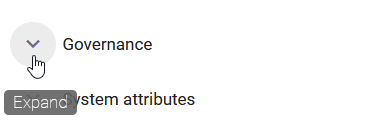 Collapsing governance attributes is symbolized here.