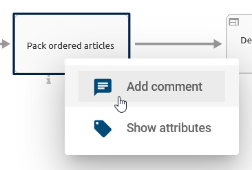 The option "Add comment" in the context menu of an object is shown here.