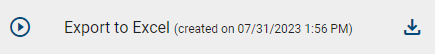 The download button of a created Excel export is shown here.