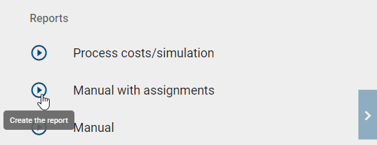 The button to create a report is shown here at the left hand side of the the report entry.