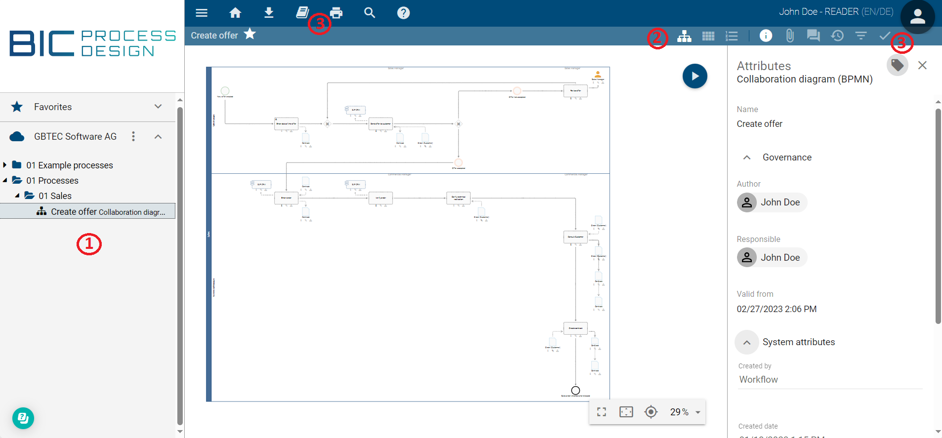 Here, the diagram view in the old user interface is displayed.