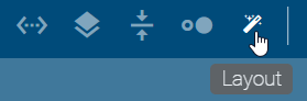Here the button "Layout" is displayed in the menu bar.