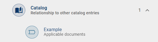 This screenshot shows the number of catalog entries occurring.