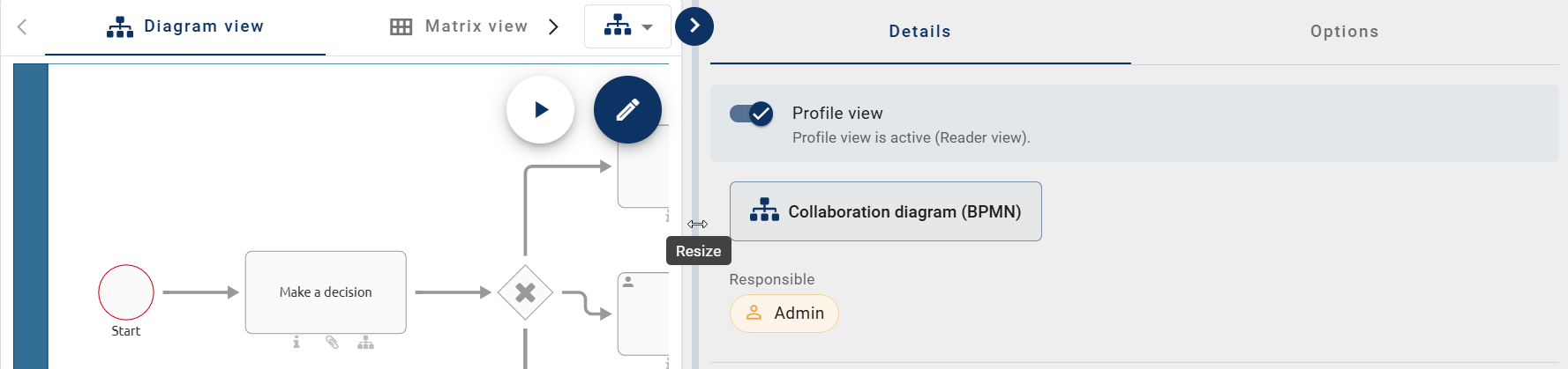 The screenshot shows how to adjust the width of the right sidebar.