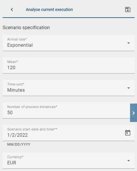 The filled form of a scenario is shown here.