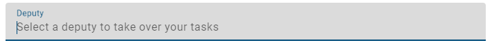The input field for the deputy is shown here.