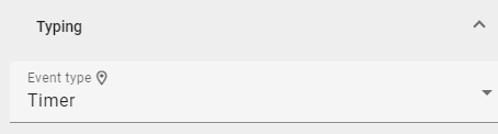 The screenshot illustrates the event type attribute of an event. It is set with the value "Timer".
