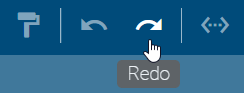 This screenshot shows the "Redo" icon within the menu bar.