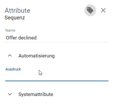 Der Screenshot zeigt Ihnen das Attribut "Ausdruck" in den Details aus BIC Process Design.