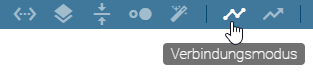 Dieser Screenshot zeigt die Schaltfläche "Verbindungsmodus" in der Menüleiste.