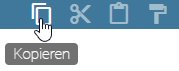 Hier wird die Schaltfläche "Kopieren" in der Menüleiste bei der Modellierung angezeigt.