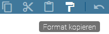 Hier wird die Schaltfläche "Format kopieren" in der Menüleiste bei der Modellierung angezeigt.