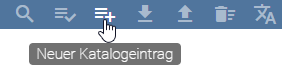 Dieser Screenshot zeigt die Option "Neuer Katalogeintrag" im Katalog.