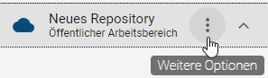 Der Screenshot zeigt den Namen des Repositorys, den aktuellen Bereich und die Schaltfläche für das zugehörige Kontextmenü im Explorer.