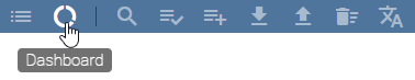 Der Screenshot zeigt die Schaltfläche "Dashboard" im Menüband des Katalogs.