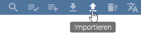 Der Screenshot zeigt die "Importieren" Funktion des Katalogs.