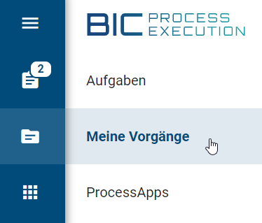 Hier ist der Menüeintrag "Meine Aufgaben" abgebildet.
