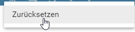 Der Screenshot zeigt das Kontextmenü mit dem Eintrag "Zurücksetzen".