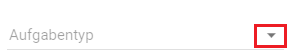 Hier wird das Drop-down-Menü "Aufgabentyp" aus den Attributen eines Objekts gezeigt.