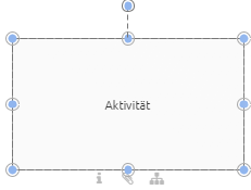 Hier wird das vergrößerte Symbol einer Aktivität beim Modellieren im Editor gezeigt.