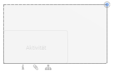 Der Screenshot zeigt ein Aktivität-Symbol, dessen Größe beim Modellieren verändert wird.