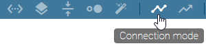 Here the button "Connection Mode" is displayed in the menu bar.