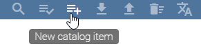This screenshot shows the "New catalog item" in the catalog.